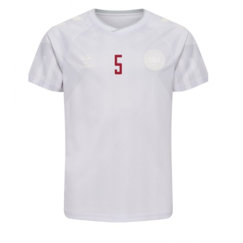 Danmark Joakim Maehle #5 Bortatröja VM 2022 Kortärmad